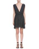 Estelle Plunging-neck Sleeveless Printed