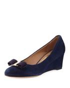 Suede Vara Bow Wedge Pump