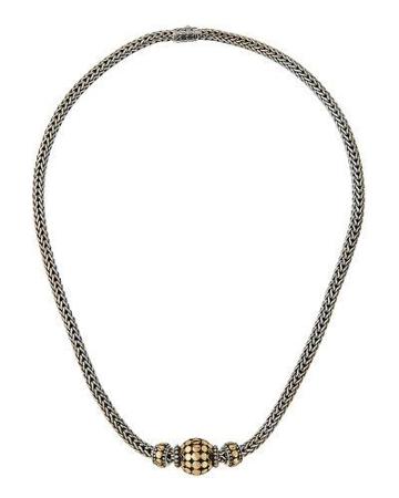 Three-bead Dot Chain Necklace