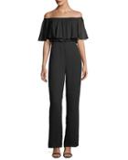 Ruffled Off-the-shoulder Jumpsuit