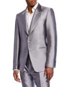 Men's Metallic Shawl-collar Dinner Jacket