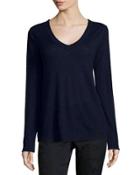 V-neck Raw-edge Cashmere