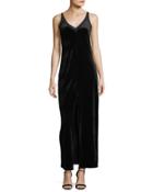 V-neck Velvet & Mesh
