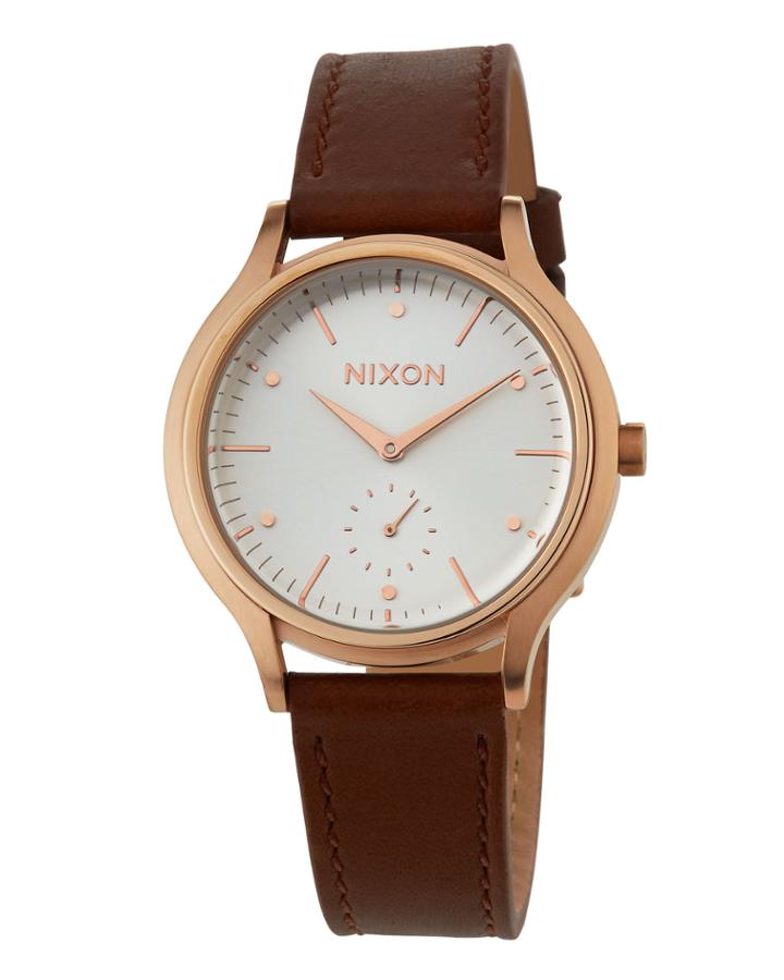 38mm Sala Leather Watch, Brown/rose