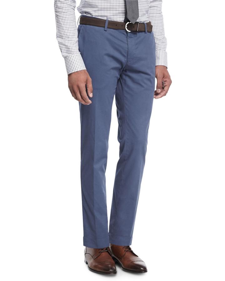 Stretch-cotton Slim-straight Pants