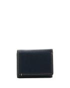 Capria Leather Tri-fold Wallet, Navy