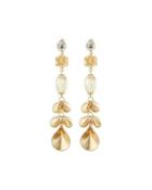 Crystal & Petal Dangle Earrings