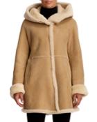 Hooded Shearling Parka Coat