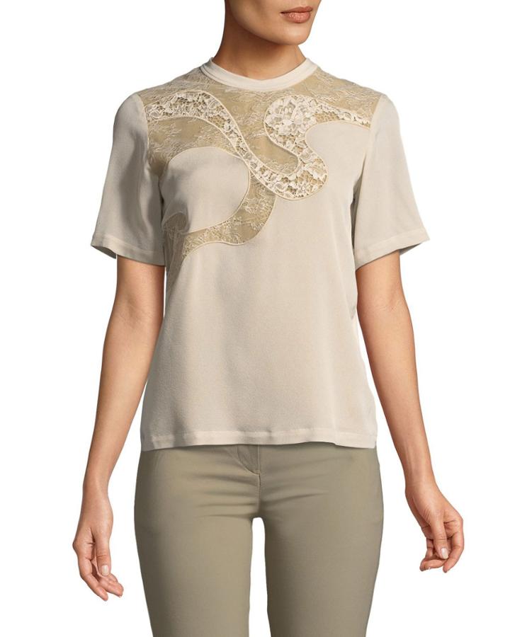 Short-sleeve Blouse With
