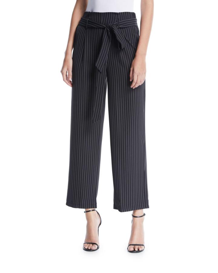 Pinstriped Paperbag Pants