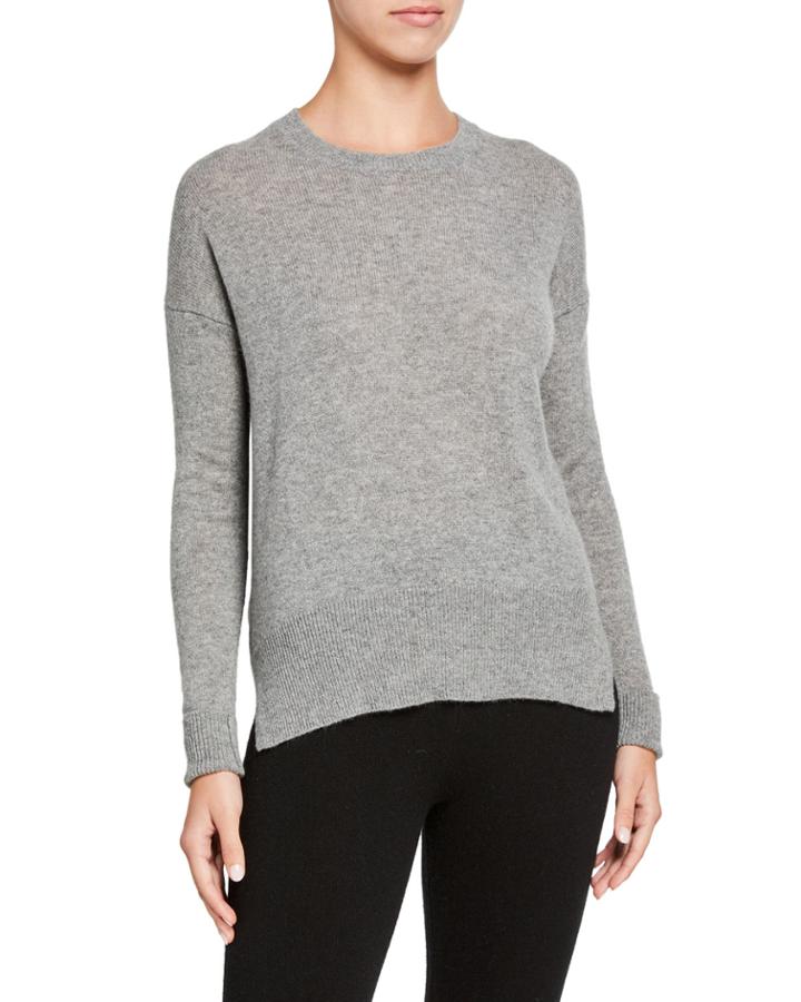 Drop Shoulder Crewneck Cashmere