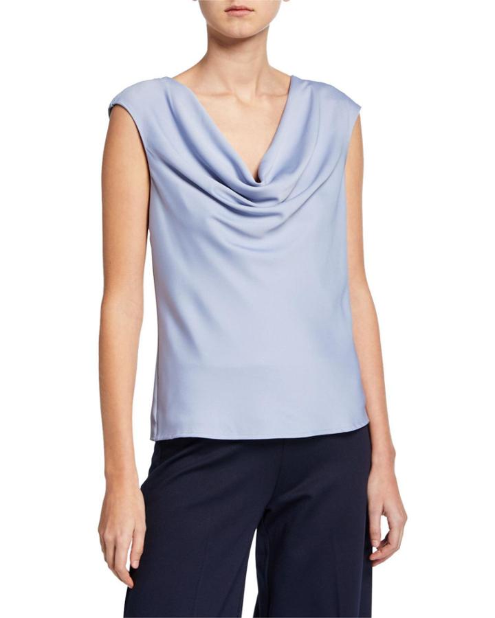 Drop-shoulder Draped Top