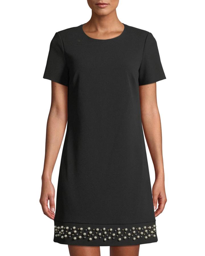 Short-sleeve Pearly-hem