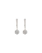 18k White Gold Colorless Diamond Dangle Earrings