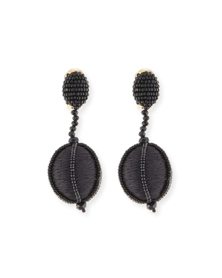 Threaded Ball Drop Clip-on Earrings