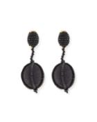 Threaded Ball Drop Clip-on Earrings