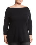 Cashmere Off-the-shoulder Tunic,