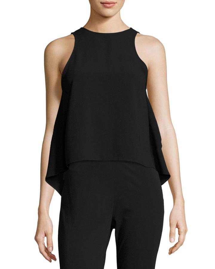 Gartol Sleeveless Asymmetric Crepe Top