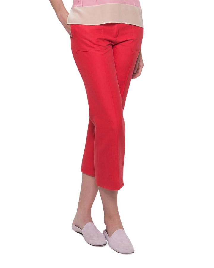Colette Straight-leg Cotton-silk Ankle Pants