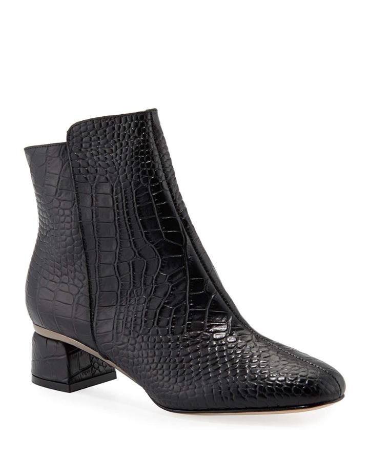 Ullima Mock-croc Ankle Booties