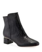 Ullima Mock-croc Ankle Booties