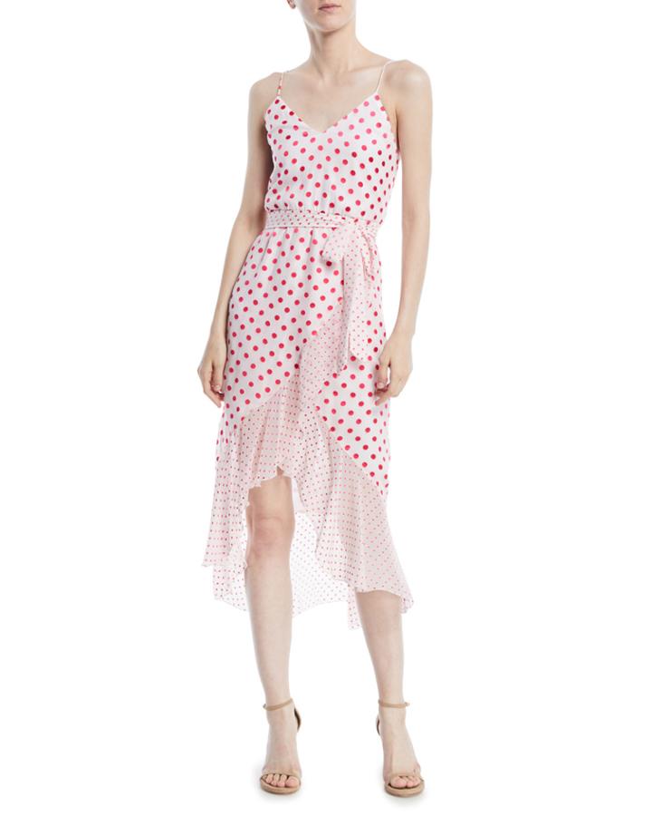 Mable Faux-wrap Polka-dot