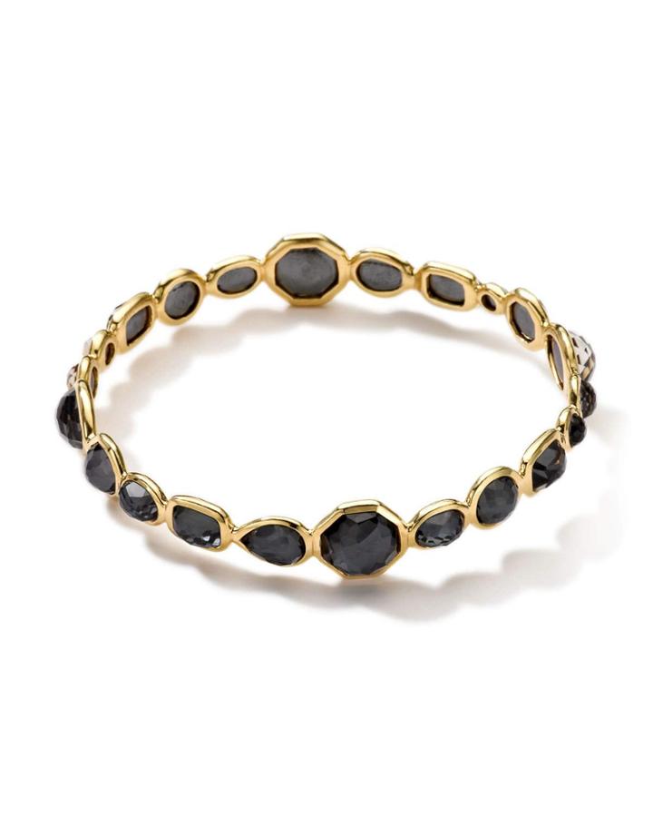 18k Gold Rock Candy&reg; Gelato Bangle, Hematite Doublet