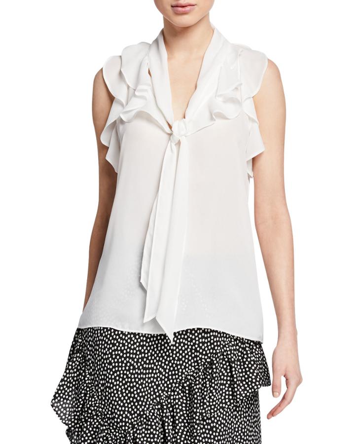 Ruffle Neck-tie Top