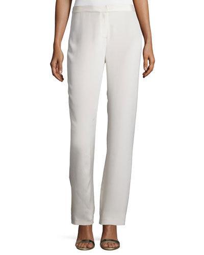 Silk Straight-leg Pants