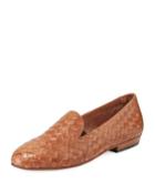 Nader Woven Leather Loafers, Natural