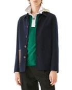 Men's Wool-blend Hooded Jacket With