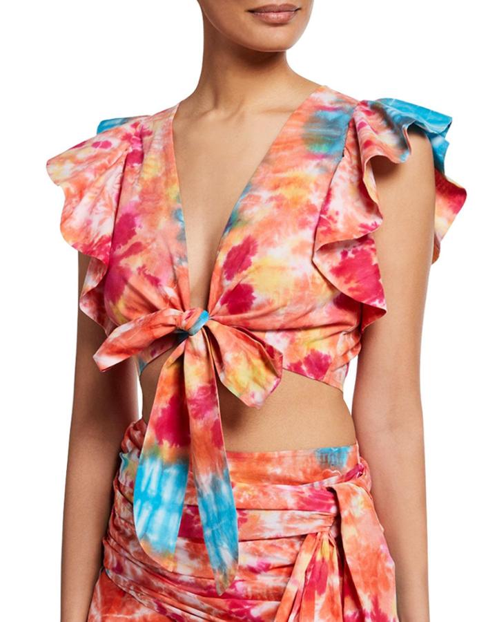 Lana Tie-dye Wrap Top