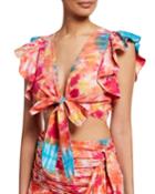 Lana Tie-dye Wrap Top