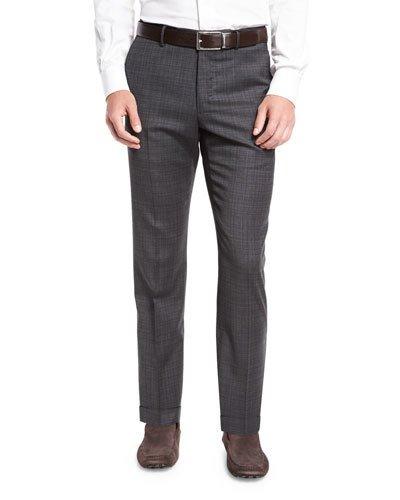 Benson Standard-fit Grid Trousers