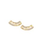 18k Senso Arc Disc Earrings W/ Diamonds