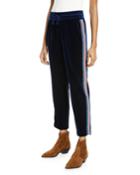 The Lounger Ankle Velvet Jogger With Glitter Racer