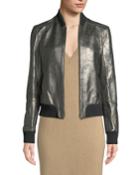 Leather Bomber Jacket,