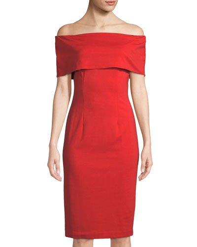 Off-the-shoulder Stretch-knit Dress