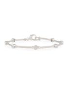 18k Gold Diamond Station Cable Bangle