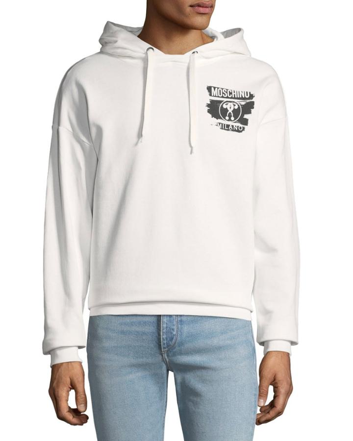 Men's Question-mark Graphic Print Hoodie