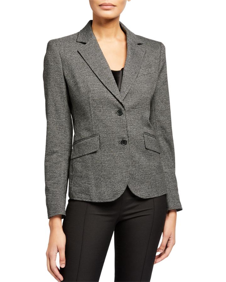 Houndstooth Two-button Jacket