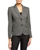 Houndstooth Two-button Jacket