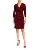 Leopard-print Faux-wrap Dress