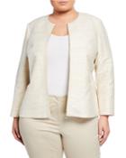 Plus Size Kerrington Zip-front Space Dye Jacket