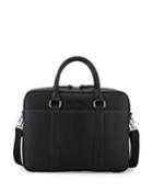 Robert Graham Moore Leather Zip-top Messenger Bag, Black