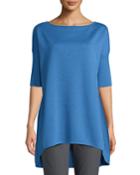 1/2-sleeve Bateau Neck Tunic