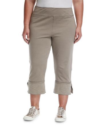 Roberta Pull-on Straight-leg Cotton Capri Pants,