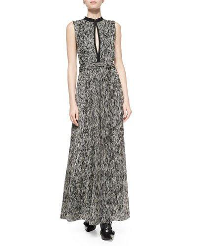 Ramon Mock-neck Knot-waist Dress