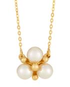 You & I Manmade Pearl Cluster Pendant Necklace