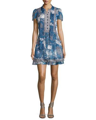 Marisa Beads-print Babydoll Dress